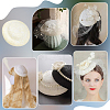 Imitation Hemp Round Fascinator Hat Base for Millinery AJEW-WH0472-45B-01-6