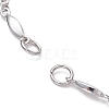 304 Stainless Steel Oval Link Chain Bracelet Makings AJEW-JB01183-2