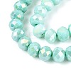 Anti-Tarnish Electroplate Rondelle Glass Beads Strands EGLA-T021-8mm-17-04-4