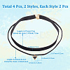 4Pcs 2Styles Alloy & Black Velvet Inverted Triangle Pendant Double Layer Choker Necklaces NJEW-WH20002-11B-2