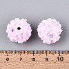 Handmade Polymer Clay Rhinestone and Resin Beads CLAY-T022-01F-4