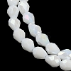 Opaque Solid Color Electroplate Glass Beads Strands EGLA-N013-P6mm-B02-3