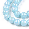 Electroplate Opaque Glass Beads Strands GLAA-T032-P4mm-AB10-3