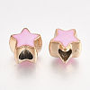 UV Plating Acrylic European Beads OACR-T005-91KC-09-2
