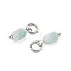 Natural Glass Pendants PALLOY-JF06036-2