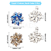 4 Pcs 2 Colors Platinum Alloy Shoe Buckle Clips ALRI-NB0001-09P-2