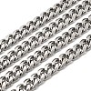 Tarnish Resistant Men's Jewelry Making 201 Stainless Steel Curb Chains CHS-A003B-2.5mm-1