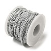 Spray Painted 304 Stainless Steel Curb Chains STAS-B067-05B-09-3