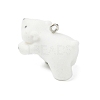 Flocky Opaque Resin Pendants RESI-G105-06C-2