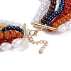 Bohemian Glass Beaded Multi Layered Necklaces for Women NJEW-K384-02B-4