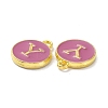 Golden Plated Alloy Enamel Charms ENAM-XCP0001-13Y-3