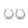 Non-Tarnish 304 Stainless Hoop Earrings for Women EJEW-Z026-37P-1