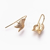 Brass Earring Hooks X-KK-R058-147G-2