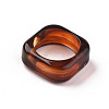 Square Transparent Resin Finger Rings RJEW-S046-003-A02-4