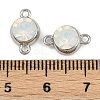 Brass Pave Cubic Zirconia Connector Charms KK-H078-06P-02-3