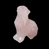 Natural Rose Quartz Carved Healing Wolf Figurines G-H288-03-10-3