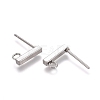 Non-Tarnish 304 Stainless Steel Stud Earring Findings X-STAS-E482-03B-P-1