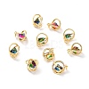 Brass Micro Pave Cubic Zirconia Pendants ZIRC-O044-19B-G-2