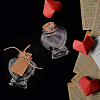 DIY Heart Shape Transparent Glass Bottles Kits AJEW-BC0006-04-8