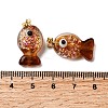 Handmade Dichroic Foil Lampwork Pendants X1-DICH-G001-01G-02-3