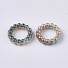 ABS Plastic Imitation Pearl Linking Rings OACR-N005-10mm-08-2