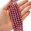 Eco-Friendly Glass Pearl Beads Strands X-HY-A008-8mm-RB027-4