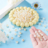 100Pcs Crackle Transparent Glass UV Reactive Beads GLAA-TA0004-28C-7