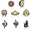 16Pcs 8 Styles Opaque Printed Acrylic Pendants OACR-SC0002-26-5