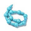 Natural White Jade 3-Hole Guru Bead Strands G-K149-45-2