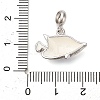 Rhodium Plated 925 Sterling Silver Enamel European Dangle Charms LS-STER-P062-01A-05-3