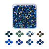 Craftdady 240Pcs 8 Colors Dyed Natural Sesame Jasper/Kiwi Jasper Rondelle Beads G-CD0001-11-13