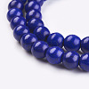 1 Strand Dyed Medium Blue Round Synthetic Turquoise Beads Strands X-TURQ-G106-6mm-02N-3
