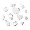 160Pcs 16 Styles 304 Stainless Steel Chain Tabs FIND-CJ0004-88-8