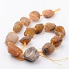 Raw Rough Natural Yellow Botswana Agate Beads Strands G-D833-08-2
