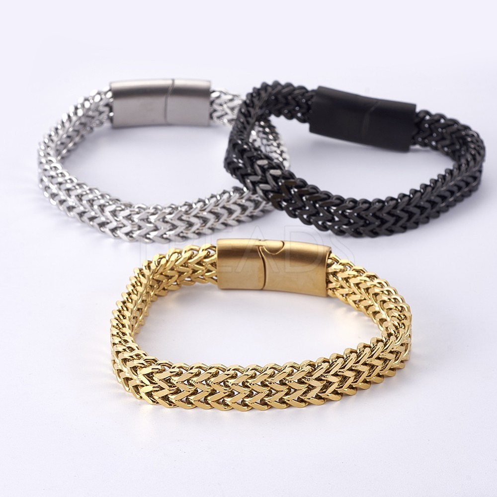 304 Stainless Steel Wheat Chain Bracelets - Lbeads.com