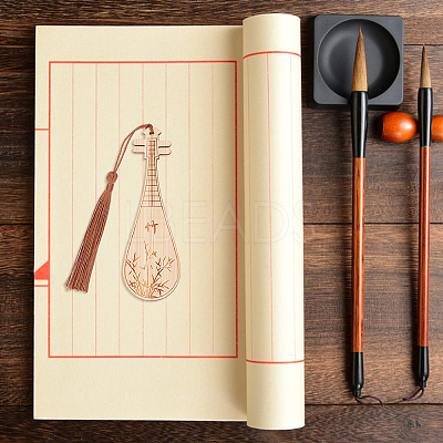 8Pcs 8 Style Ancient Style Bamboo Bookmarks AJEW-GO0001-48-1