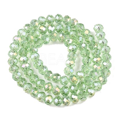 Electroplate Glass Beads Strands X-EGLA-A044-T6mm-B09-1