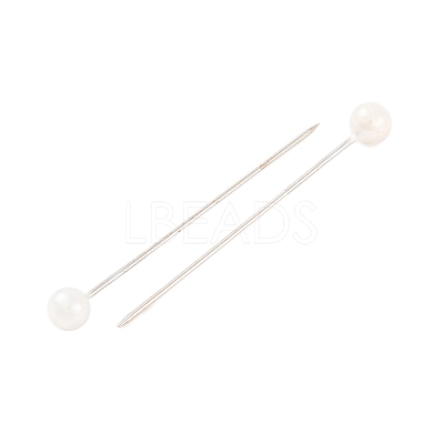White Color Platinum Plated Ball Head Pins X-NEED-D002-1-1