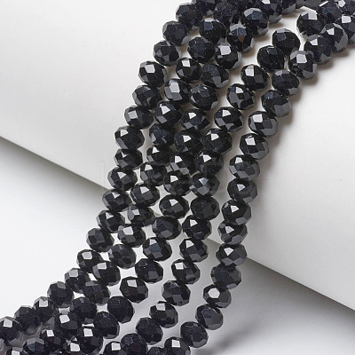Opaque Solid Color Glass Beads Strands EGLA-A034-P4mm-D18-1