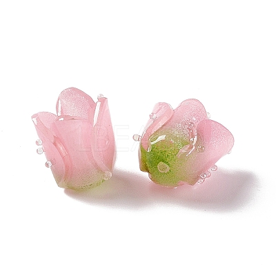 Tulip Opaque Acrylic Beads X-SACR-G022-01A-1