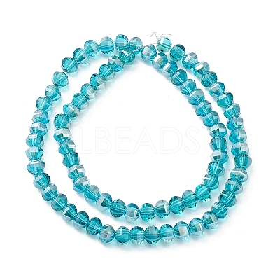 Electroplate Transparent Glass Beads Strands EGLA-K015-13D-1