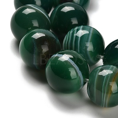 Dyed Natural Banded Agate Beads Strands G-G175-A07-01-1