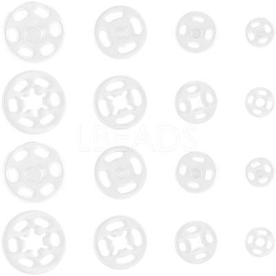 80Sets 4 Styles Resin Snap Buttons FIND-CY0001-44-1