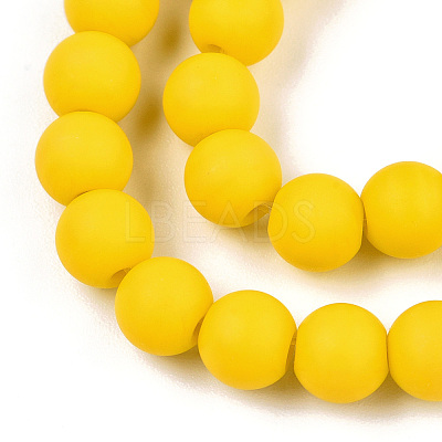 Opaque Glass Beads Strands LS-GLAA-T032-P6mm-MD08-1