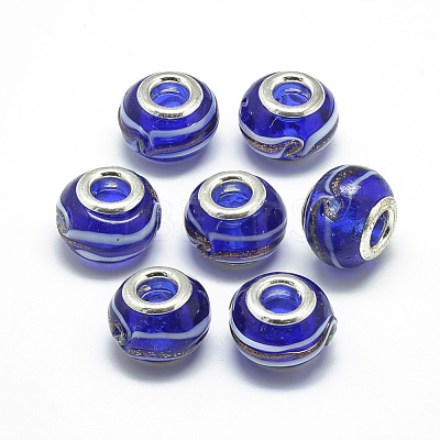 Handmade Lampwork European Beads LAMP-Q029-01J-1