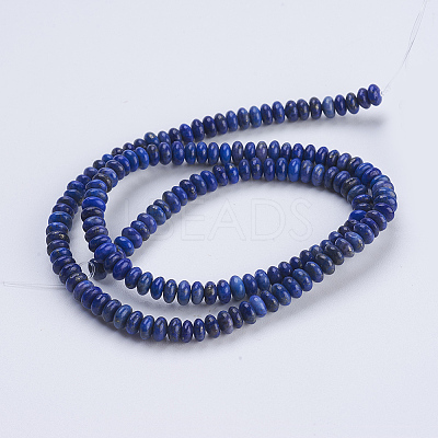 Natural Lapis Lazuli Beads Strands G-P354-10-4x2mm-1
