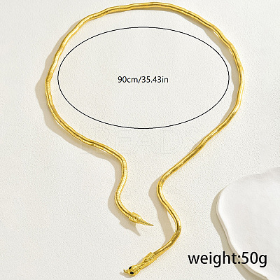 Iron Snake-Shaped Coil Choker Necklaces NJ6393-1-1