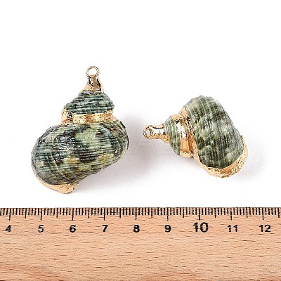 Natural Sea Shell Pendants SSHEL-N038-56-1