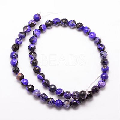 Natural Fire Crackle Agate Bead Strands G-K166-06F-8mm-01-1