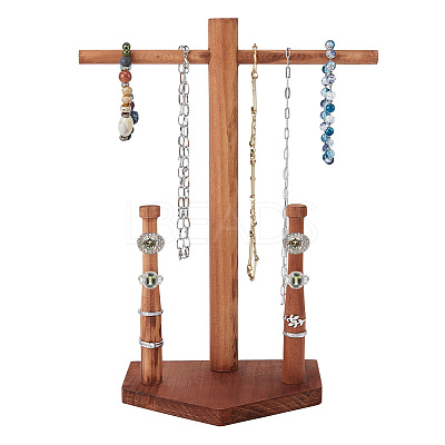 Wooden Baseball Ring Display Holder RDIS-WH0011-37A-1